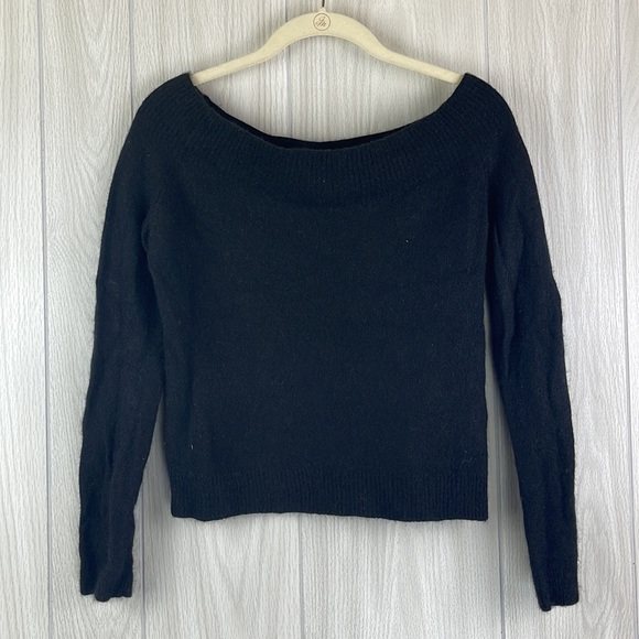 Reformation Sweaters - Reformation Jeans Black Cashmere Blend Long Sleeve Scoop Neck Sweater